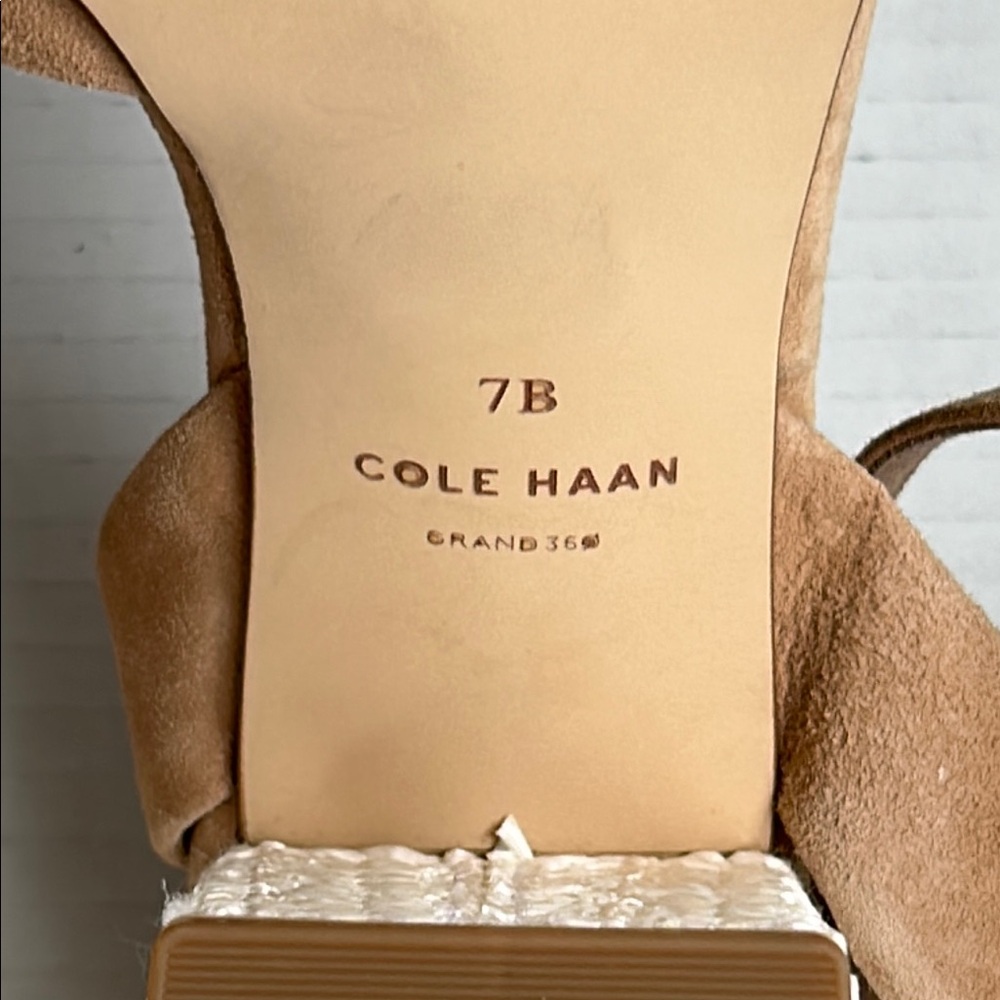 Cole Haan Grand 360 Suede Knot Strap Heels - Size 7B style W26291 - Picture 7 of 9